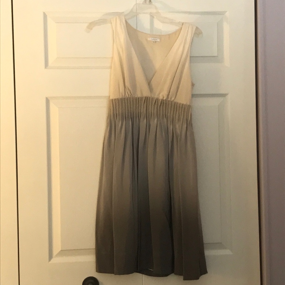 Gray cream ombré dress